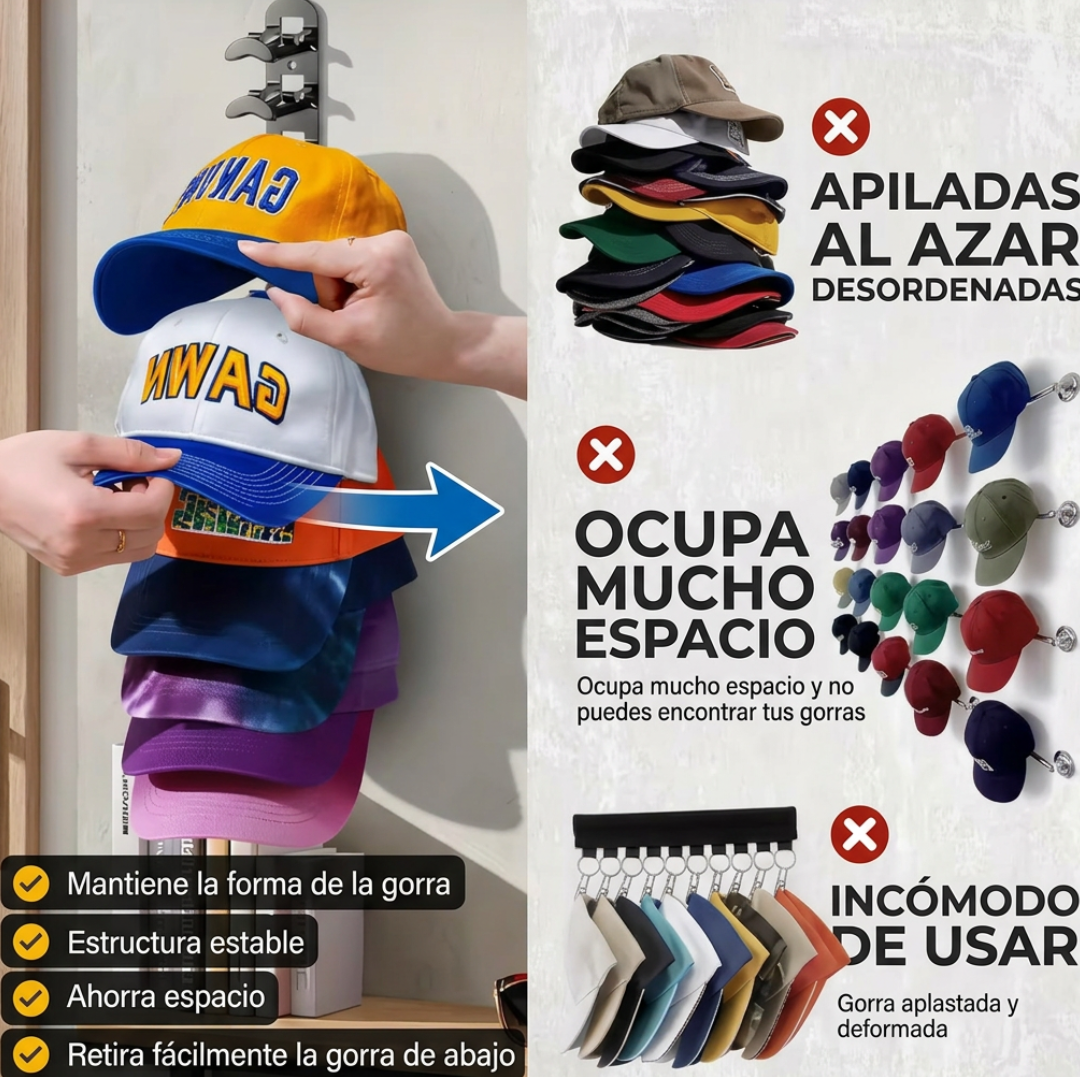 Organizador Premium para Gorras de Pared