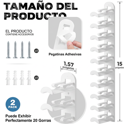 Organizador Premium para Gorras de Pared